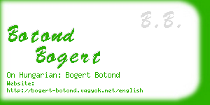 botond bogert business card